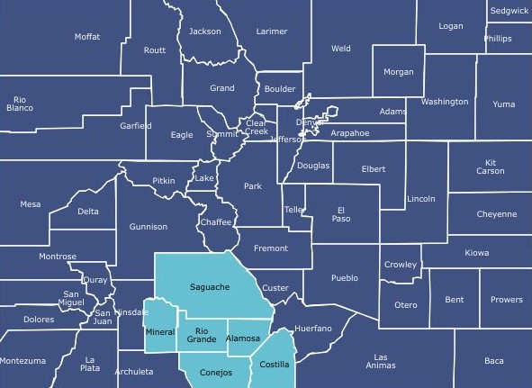 HSR 8: Alamosa, Conejos, Costilla, Mineral, Rio Grande and Saguache Counties